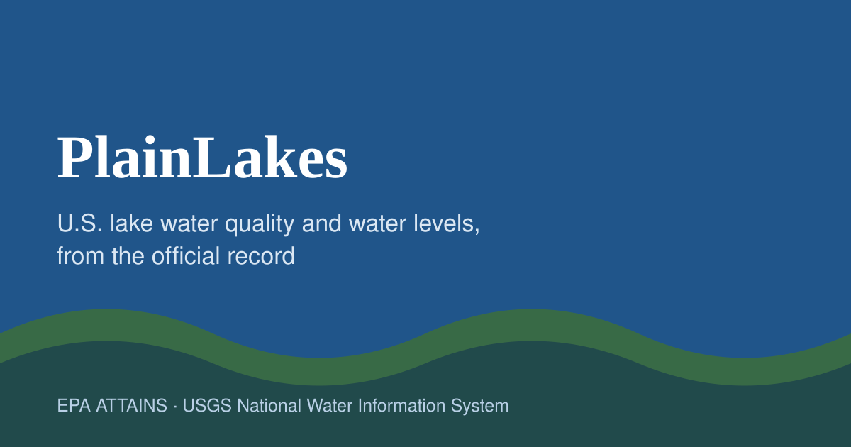 Shareable card for US lake stats: EPA ATTAINS (2026)